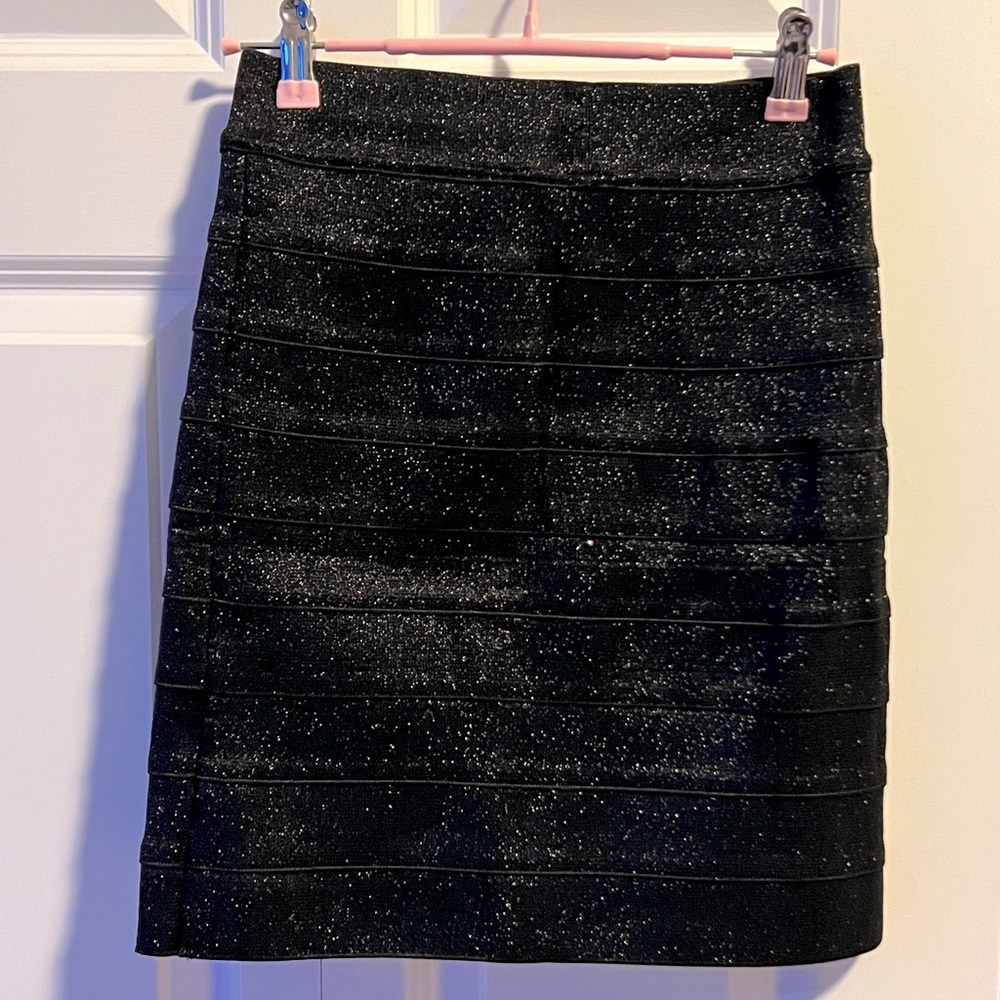H&M Ribbed Sparkly Bodycon Skirt